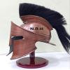 Corinthian Wearable Armor Halloween Helmet with Plumes 300 Movie Authentic Copper Helmet Wooden Stand view 1