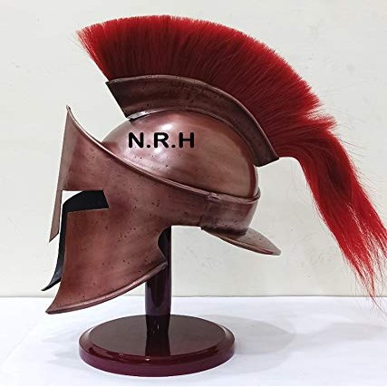 Medieval 300 Movie Authentic Helmet Copper Armour King Leonidas Greek Spartan Roman Halloween Helmet W Stand