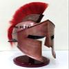 Medieval 300 Movie Authentic Helmet Copper Armour King Leonidas Greek Spartan Roman Halloween Helmet W Stand view 3