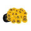 Eco Walker 4inch Mini Floor Spot Markers for Classroom Preschool and Kindergarten (Set of 20pcs) (Yellow number 1-20) view 1