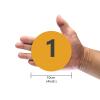 Eco Walker 4inch Mini Floor Spot Markers for Classroom Preschool and Kindergarten (Set of 20pcs) (Yellow number 1-20) view 2