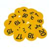 Eco Walker 4inch Mini Floor Spot Markers for Classroom Preschool and Kindergarten (Set of 20pcs) (Yellow number 1-20) view 3