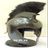 Nautical Replica Hub Troy Armor Helmet (Steel) | Medieval Knight Armor Costume | Black Metal LARP Reenactment Halloween Helmet W/Wooden Stand view 2