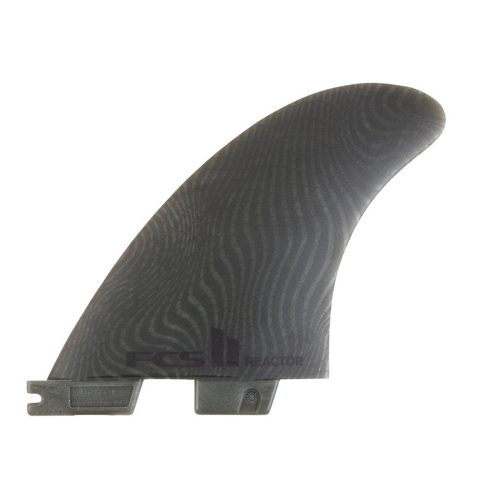 FCS II Reactor Neo Glass Eco Tri Surfboard Fins (Ash, Medium)