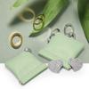 Woodten PU Leather Jewelry Travel Bag Leather Jewelry Pouch Christmas,Wedding Party Favor Gift Bag (S, Green) view 2