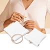 Woodten PU Leather Jewelry Travel Bag Leather Jewelry Pouch Christmas,Wedding Party Favor Gift Bag (S, Pearl White) view 2