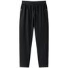 ANUFER Mens Slim Fit Cotton Sweatpants Jogging Bottoms with Zipper Pockets Casual Trousers Open Bottom Black S