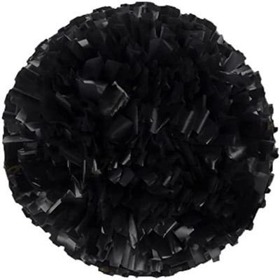 2 Pack pom poms Cheerleading with Baton Handle Plastic Cheer Poms Cheerleading Pompoms for Sports Party Dance Team Accessories Cheering Squad Spirit (A-Black)
