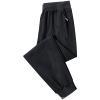 ANUFER Mens Slim Fit Cotton Sweatpants Jogging Bottoms with Zipper Pockets Casual Trousers Closed Bottom Black 5XL view 3