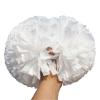 2 Pack pom poms Cheerleading with Baton Handle Plastic Cheer Poms Cheerleading Pompoms for Sports Party Dance Team Accessories Cheering Squad Spirit (A-White) view 3
