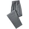ANUFER Mens Slim Fit Cotton Sweatpants Jogging Bottoms with Zipper Pockets Casual Trousers Open Bottom Grey XL view 2