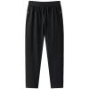 ANUFER Mens Slim Fit Cotton Sweatpants Jogging Bottoms with Zipper Pockets Casual Trousers Open Bottom Black 4XL view 1
