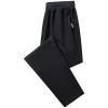 ANUFER Mens Slim Fit Cotton Sweatpants Jogging Bottoms with Zipper Pockets Casual Trousers Open Bottom Black 4XL view 2