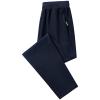 ANUFER Mens Slim Fit Cotton Sweatpants Jogging Bottoms with Zipper Pockets Casual Trousers Open Bottom Navy S view 2