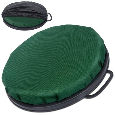 WarBull 360-Degree Swivel Bucket Seat, 5 Gallon Bucket Lid Cushion, Silent Spin Bucket Seat, Comfortable, with Waterproof Cover, for Hunting, Fishing, Gardening and Camping, Green