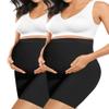 Peauty Maternity Dress Maternity Shapewear Elastic High Waist Mid Thigh Pregnancy Underwear Pregnancy Shapewear for Dresses (Double Black L) view 1