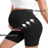 Peauty Maternity Dress Maternity Shapewear Elastic High Waist Mid Thigh Pregnancy Underwear Pregnancy Shapewear for Dresses (Double Black L) view 3