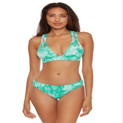 Becca by Rebecca Virtue Crystal Skylar Rib Halter Top Jasper D-Cup