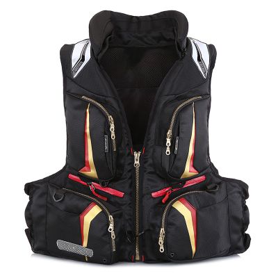7HAHA3 Sea Fishing Vests Outdoor Activities Surfing Jacket Portable Multi Pockets Adult Professional Buoyancy Suit,Black,XL(175cm75kg)