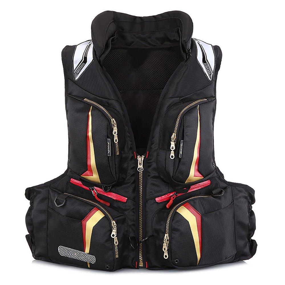 7HAHA3 Sea Fishing Vests Outdoor Activities Surfing Jacket Portable Multi Pockets Adult Professional Buoyancy Suit,Black,XL(175cm75kg)