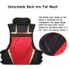 7HAHA3 Sea Fishing Vests Outdoor Activities Surfing Jacket Portable Multi Pockets Adult Professional Buoyancy Suit,Black,XL(175cm75kg) view 3