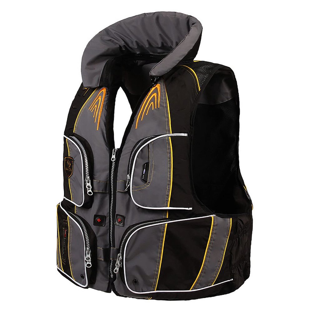 7HAHA3 Portable Fishing Vests Outdoor Activities Fishing Jacket Multi Pockets Adjustable Surfing Wear-Resisting Jacket,Gray