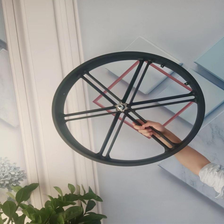 Magnesium Alloy Bike Rims lightest and Strongest Metal Material Bike Rims Magnesium Alloy Material 20inch Snow Bike Wheels 85mm Width Front Black Color(one Wheel)