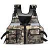 7HAHA3 Camouflage Sea Fishing Vests Professional Rock Fishing Jacket Multi Pockets Night Reflected Buoyancy Suit,Green view 1