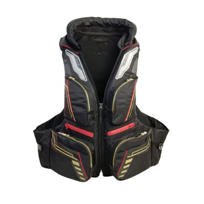 7HAHA3 Men Women Fishing Vests Outdoor Activities Surfing Jacket Multi Pockets Surfing Jacket Trout Bass Fishing Gear,Black,XL(190cm99kg)
