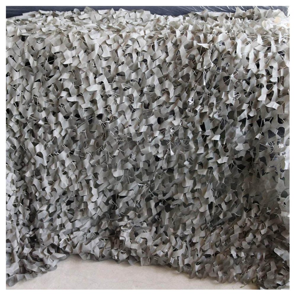 Xrdbfd Camo Netting, Reinforced Camouflage Net, Hunting Shooting Camouflage Netting, Used for Military Decoration, Terrace, Tent, 4x6m Durable Sunshade Net, Gray,3x6m(9.8 * 19.7ft)