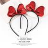 EVILD Sequin Hair Bow Glitter Bows Headband Christmas Hair Accessories for Women (Pack of 2) view 2