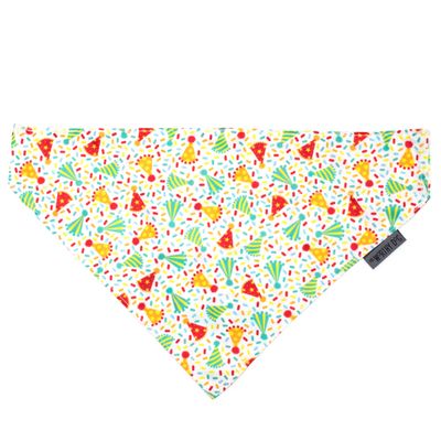 The Worthy Dog Celebrate Slide-On Bandana Collar Accessory, Cute, Durable Accessories for Dogs, Fits Large Size Dogs, White