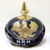 German Prussian PICKELHAUBE Helmet Brass Accents Imperial Halloween Officer Spike Helmet PICKELHAUBE W/Stand view 3