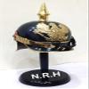 German Prussian PICKELHAUBE Helmet Brass Accents Imperial Halloween Officer Spike Helmet PICKELHAUBE W/Stand view 4