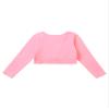 Aislor Girls Kids Long Sleeve Knot Ballet Dance Wrap Tops Cardigan Shrug Gymnastic Sweater Dance Dress Cover Up Dark Pink 6-10 Years view 4