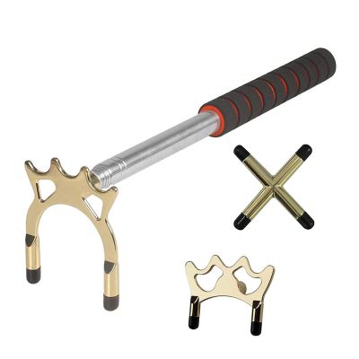 PUZOU Retractable Billiards Pool 14-59 inches Cue Stick Bridge with 3PCS Removable Brass Bridge Billiards Pool Cue Accessory for Pool Table