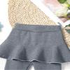 Yartina Toddler Baby Girls Kids Velvet Footless Leggings Fleece Lined Pants with Ruffle Tutu Skirt Bottoms Dark GreyA 2-3 Years view 3