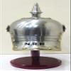 Halloween German Pickelhaube Military Helmet |Steel Imperial Prussian Officer Spiked | WWI & WWII Helmets with Wooden Stand Silver Finish view 2