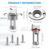 Ripeng Boat Drain Plug Stainless Steel Marine Drain Plug Oval Garboard Transom Boat Plug Kit with Waterproof Seal Ring for 1 Inch Hole, Thread for 3/4 Inch (2, Red) view 3