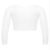 Aislor Girls Kids Long Sleeve Knot Ballet Dance Wrap Tops Cardigan Shrug Gymnastic Sweater Dance Dress Cover Up White 6-10 Years view 2