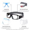 SooGree Sport Goggles Basketball Soccer Football Sports Protective Eyewear Eye Safety Glasses Men Women Racquetball Goggles Lens Replaceable (Transparent Frame Blue Pad) view 4