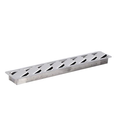 Boat Louver Vent, Slotted Louvered Ventilator, Marine Vent Grille Oblong Stainless Steel 8 Slots Grid Cover Boat Shutters Blind Louvre