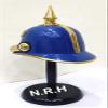 German Pickelhaube Helmet | Leather Pickelhaube Imperial Prussian Halloween | Brass Military Officer Blue Helmet W/Stand view 4