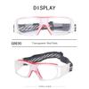 SooGree Sport Goggles Basketball Soccer Football Sports Protective Eyewear Eye Safety Glasses Men Women Racquetball Goggles Lens Replaceable (Transparent Frame Red Pad) view 3