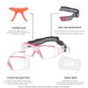 SooGree Sport Goggles Basketball Soccer Football Sports Protective Eyewear Eye Safety Glasses Men Women Racquetball Goggles Lens Replaceable (Transparent Frame Red Pad) view 4