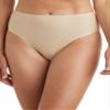 TC Fine Intimates Women's -144 Cotton Modal Hi Cut Brief Panty, A4, Warm Beige, M view 1
