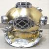 18" US Navy Scuba Diving Nautical Helmet | Maritime Ship's Decorative Brass Finish Diving Helm view 2