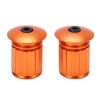 VBESTLIFE Handlebar End Plugs, Aluminum Alloy Expansion Locking Handlebar End for Mountain Road Folding Bike(Orange) and Spare Parts view 1