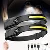 Strip Light Pro Headlamp, 230 Wide-Beam Headlight Flashlight, USB Rechargeable Headlamp with Motion Sensor- 2 COB 5 Modes Lightweight Waterproof Headlight for Indoor/Outdoor (2Pcs) view 1