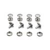 HANRUO 50 Sets 8x8x9mm Round Double Rivet Stud Collision Nail Spike Bag Belt Garment Bracelet Metal for DIY Shoes (Color : Rhodium) view 1